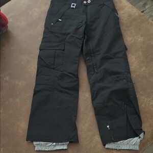 Empyre Black Utility Snow Pants with Flap Pocket